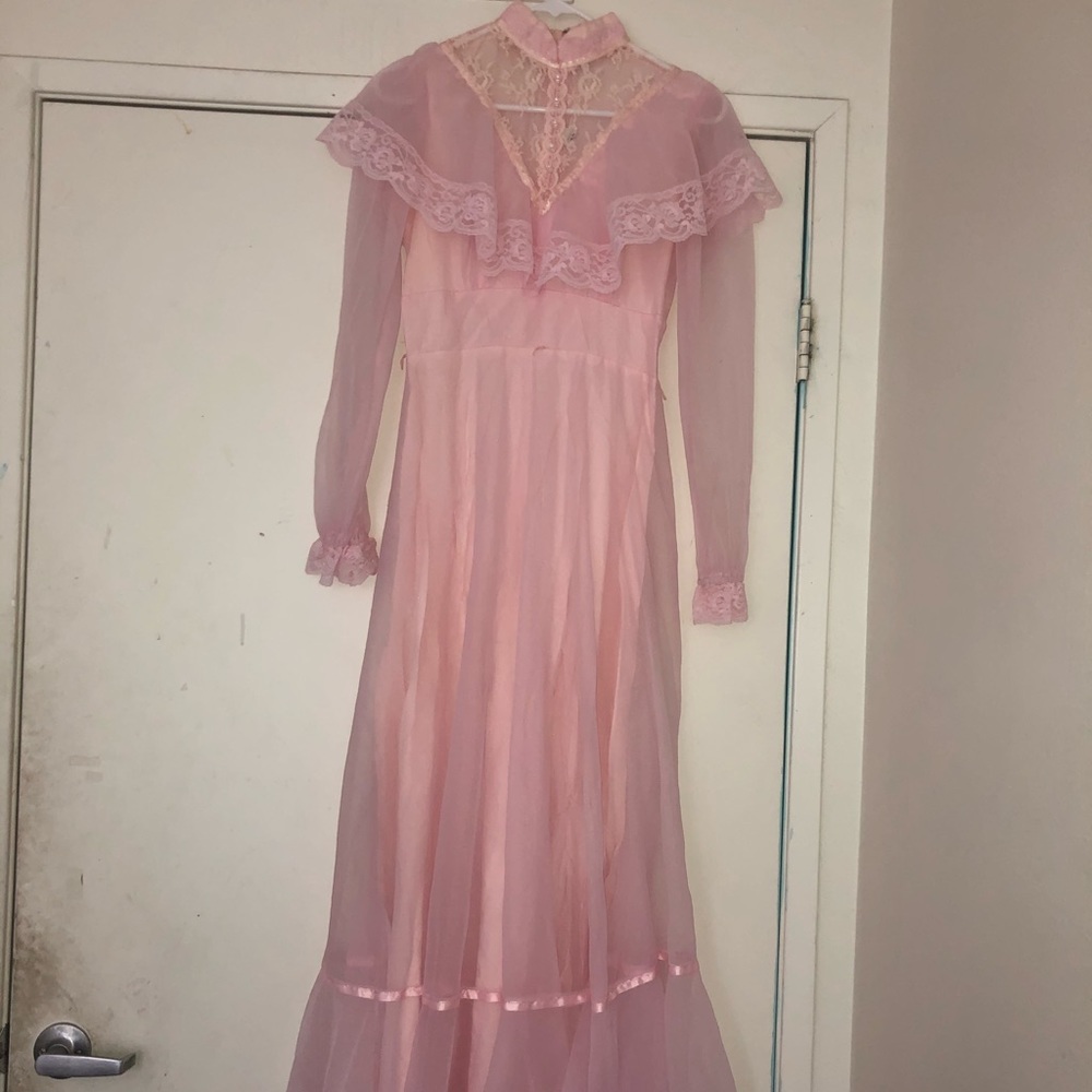 Baby pink Victorian dress